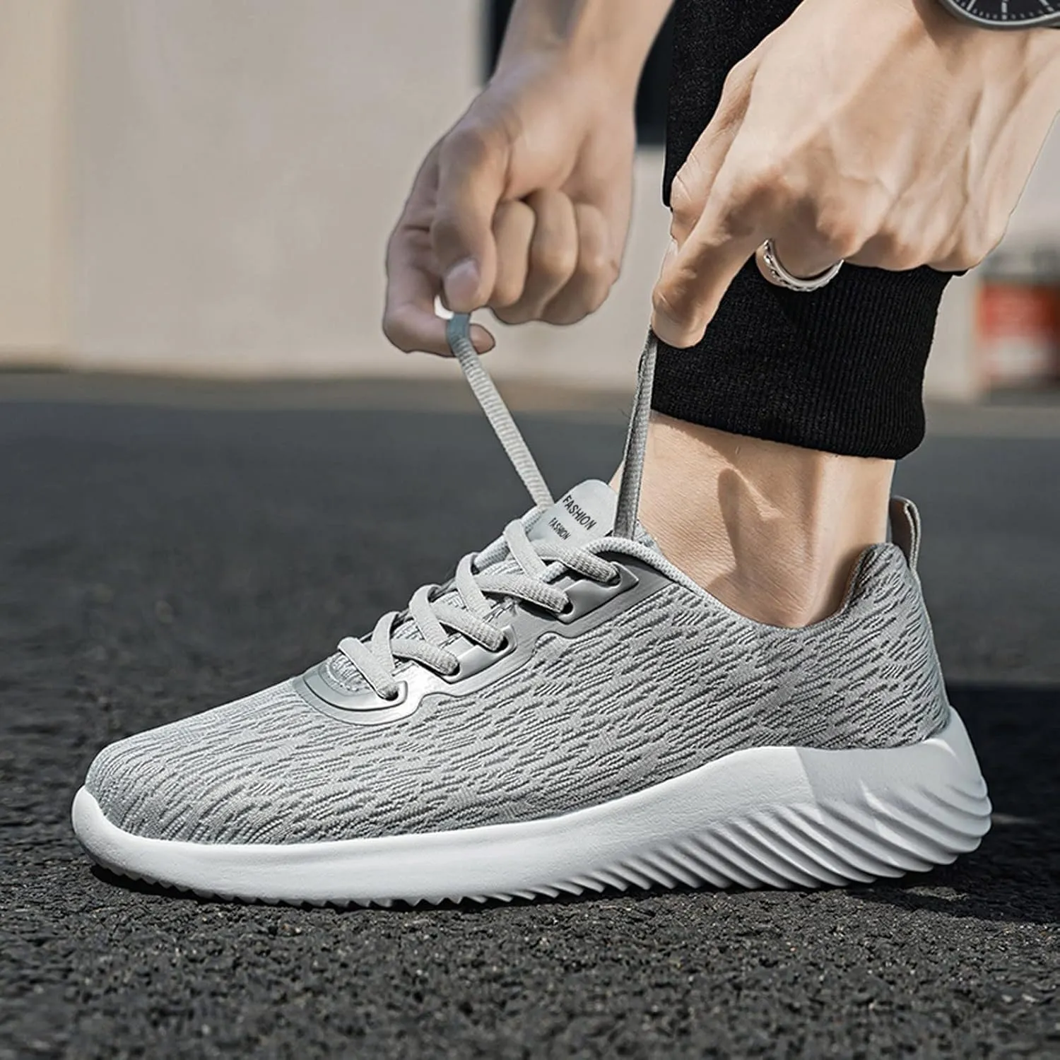 Men's Reathable Stretch Canvas Shoes Non Slip Lightweight Workout Shoe Comfortable & Light-Weight Stretch Shoes