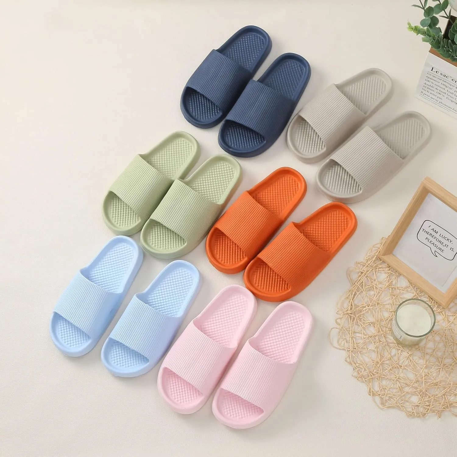 Mens Shower Shoes Slides for Women Bathroom Slippers Men Shower Shoes Women Beach Gym Living Room Slippers