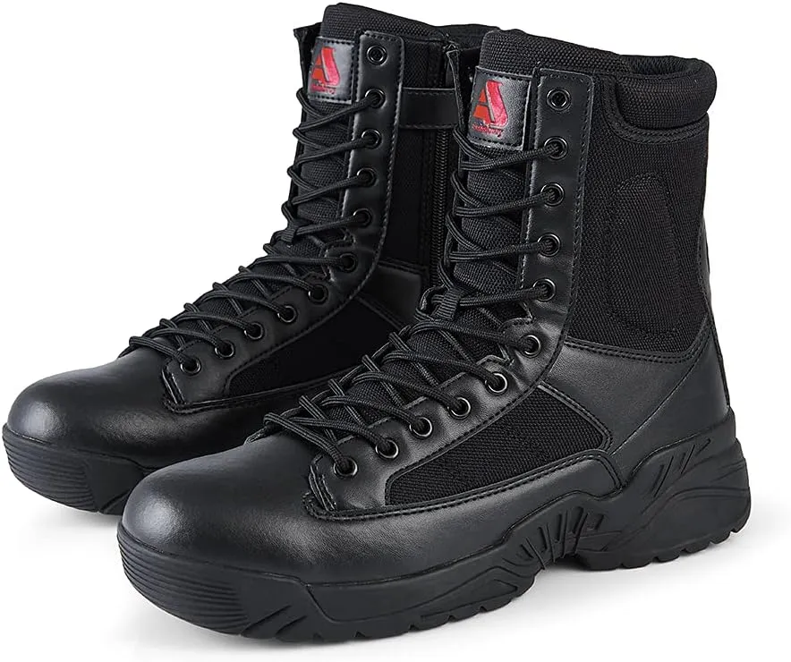 Men’s Tactical Boots Lightweight Combat Boots Durable Suede Leather and Rubber Sole Military Work and Desert Boots
