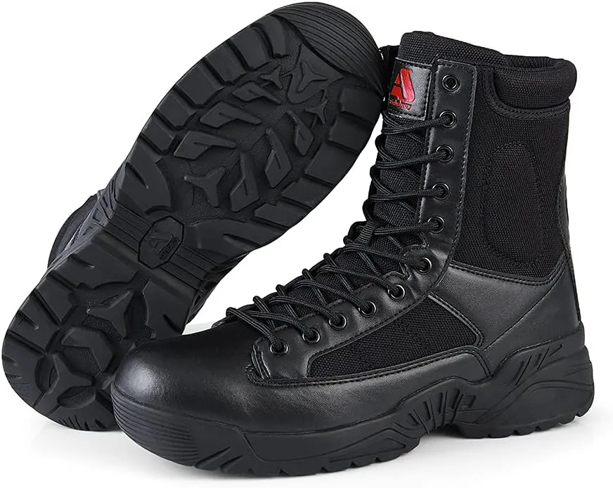 Men’s Tactical Boots Lightweight Combat Boots Durable Suede Leather and Rubber Sole Military Work and Desert Boots