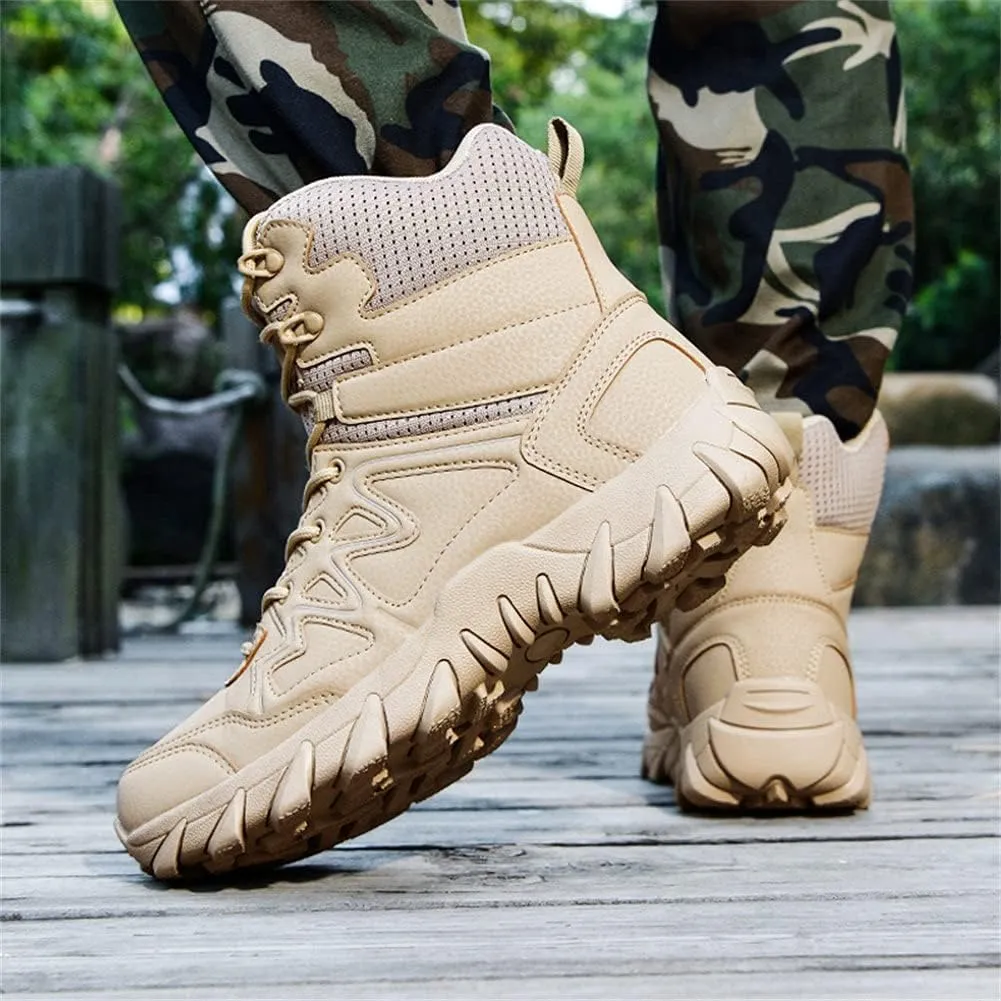 Men’s Tactical Boots Lightweight Combat Boots Durable Suede Leather and Rubber Sole Military Work and Desert Boots