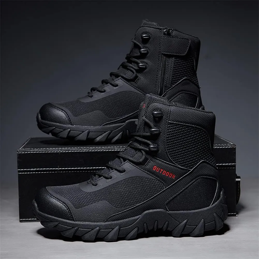 Men’s Tactical Boots Lightweight Combat Boots Durable Suede Leather and Rubber Sole Military Work and Desert Boots