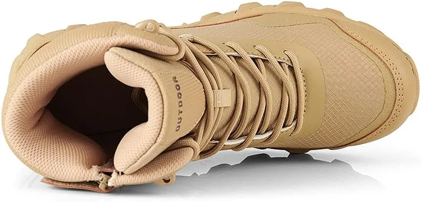 Mens Tactical Boots Lightweight Combat Boots Durable Suede Leather and Rubber Sole Military Work and Desert Boots