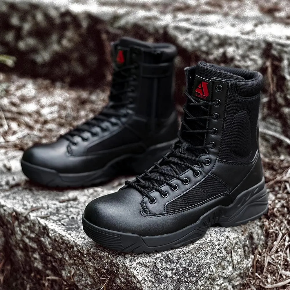 Men’s Tactical Boots Lightweight Combat Boots Durable Suede Leather and Rubber Sole Military Work and Desert Boots