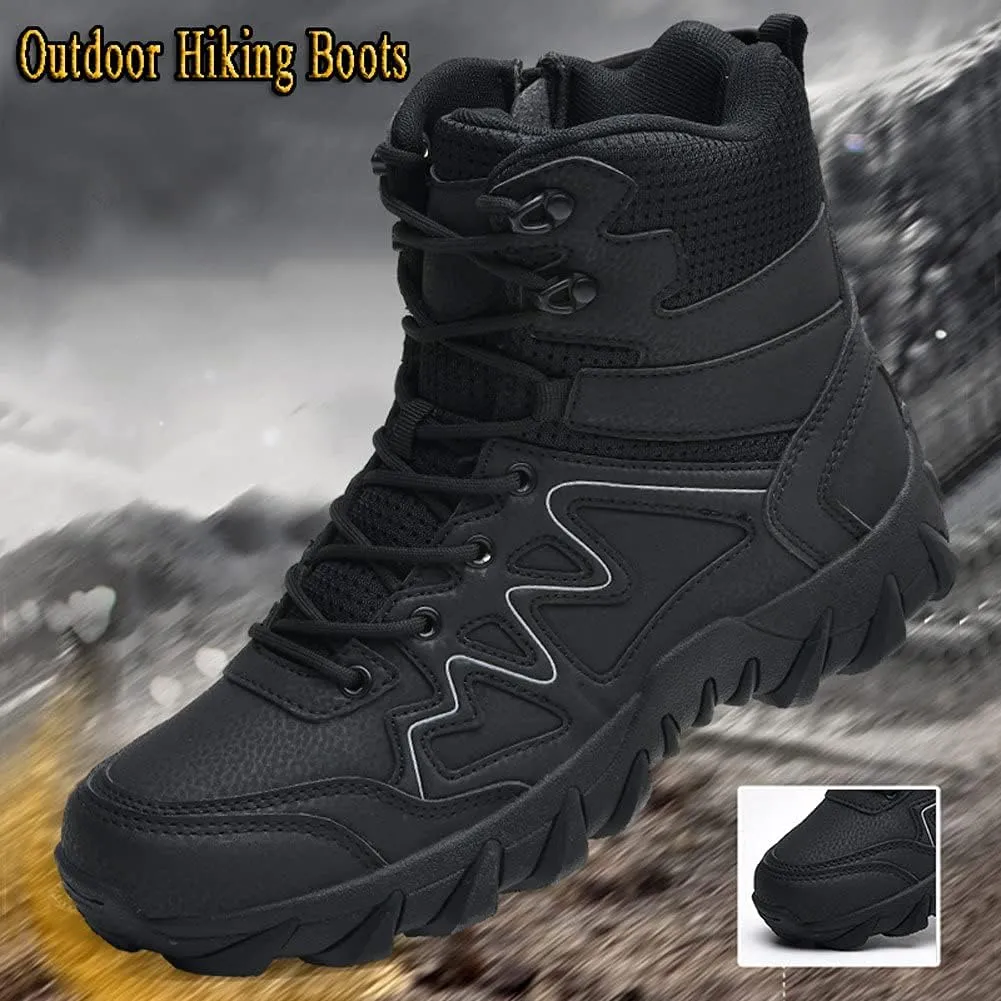 Mens Tactical Boots Lightweight Combat Boots Durable Suede Leather and Rubber Sole Military Work and Desert Boots