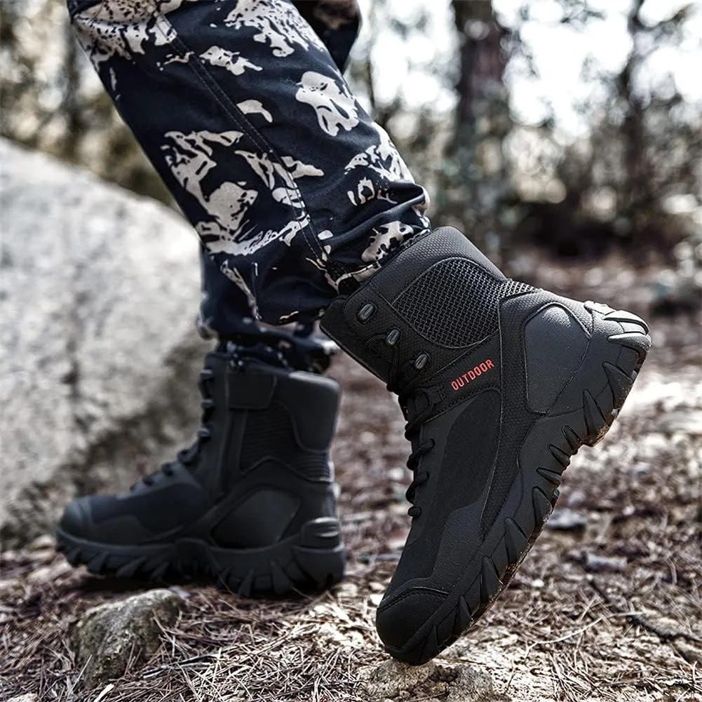 Men’s Tactical Boots Lightweight Combat Boots Durable Suede Leather and Rubber Sole Military Work and Desert Boots