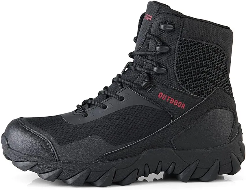 Men’s Tactical Boots Lightweight Combat Boots Durable Suede Leather and Rubber Sole Military Work and Desert Boots