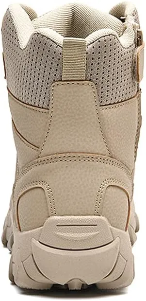 Men’s Tactical Boots Lightweight Combat Boots Durable Suede Leather and Rubber Sole Military Work and Desert Boots