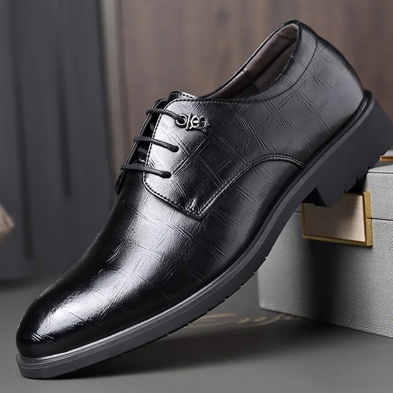 Mens Tuxedo Shoes Social Men’s Dress Oxford Formal Shoes Leather Business Shoes Luxury Comfortable Tuxedo Shoes Formal Derby Shoes(6.5)