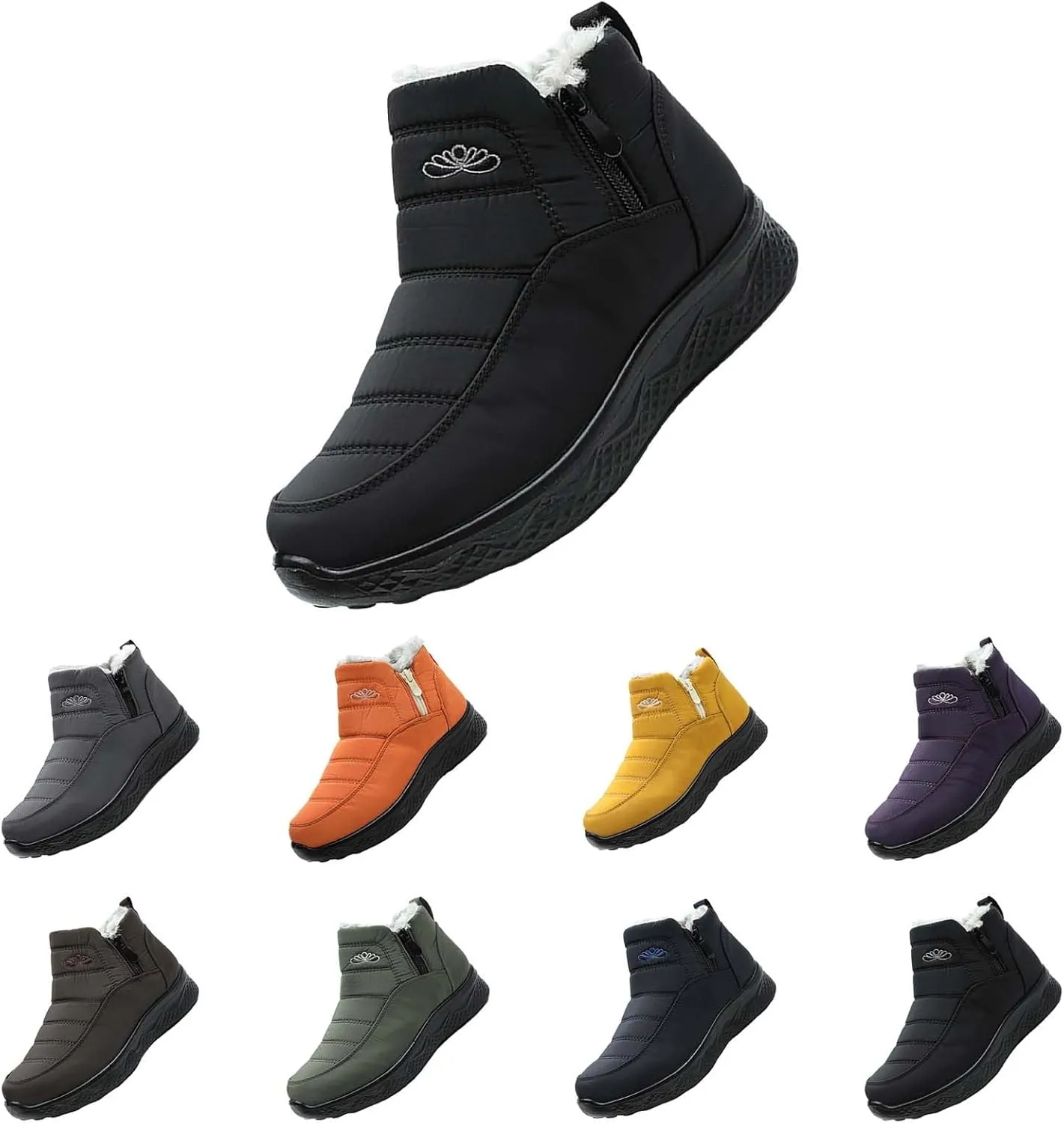 Mens Winter Boots Knee High Fur Lined Slip-Ons Women's Snow Boots Warm Non Slip Walking Shoes for Women Fashion High Top Boots Big and Tall Winter Booties