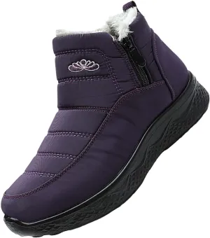 Mens Winter Boots Knee High Fur Lined Slip-Ons Women's Snow Boots Warm Non Slip Walking Shoes for Women Fashion High Top Boots Big and Tall Winter Booties