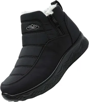 Mens Winter Boots Knee High Fur Lined Slip-Ons Women's Snow Boots Warm Non Slip Walking Shoes for Women Fashion High Top Boots Big and Tall Winter Booties