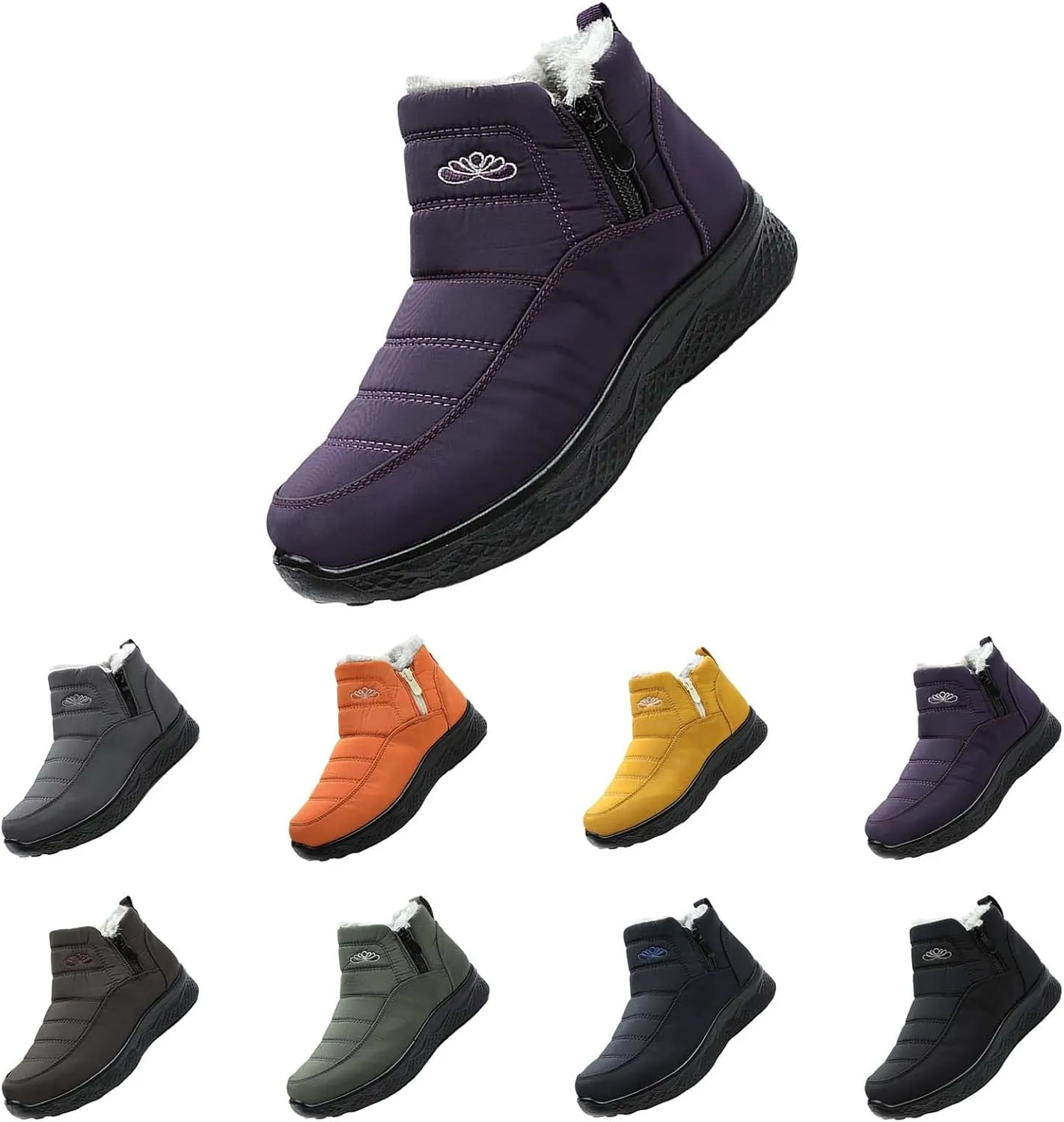 Mens Winter Boots Knee High Fur Lined Slip-Ons Women's Snow Boots Warm Non Slip Walking Shoes for Women Fashion High Top Boots Big and Tall Winter Booties