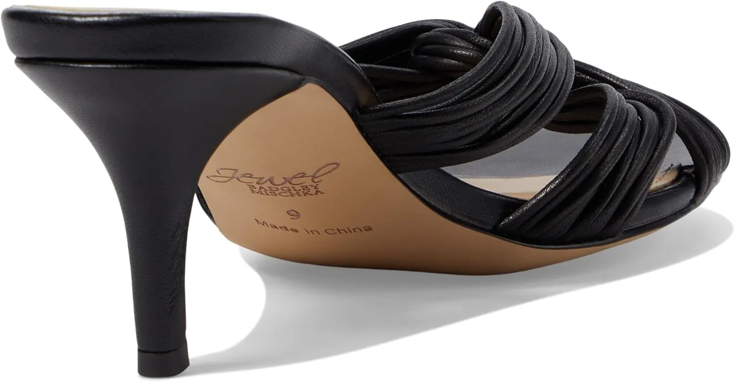 Mia Twisted Leather Mules