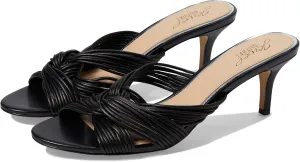 Mia Twisted Leather Mules