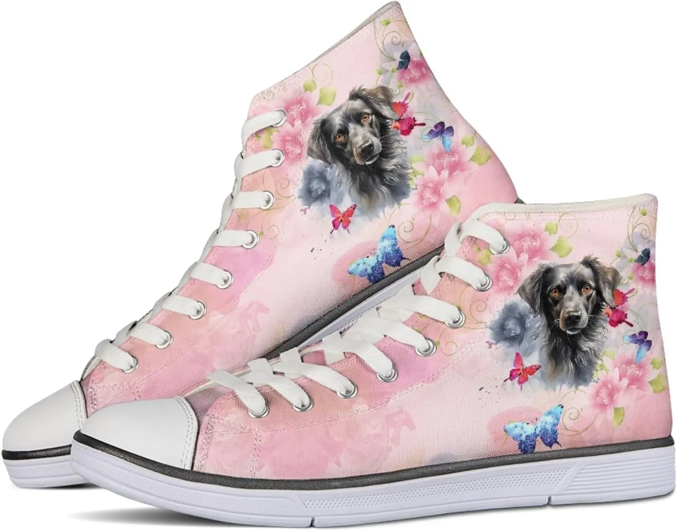 Micoklinlin Canvas Sneakers Women Novelty Canvas Shoes Girls High Top Running Shoes Lace Up Casual Classic Walking Shoes