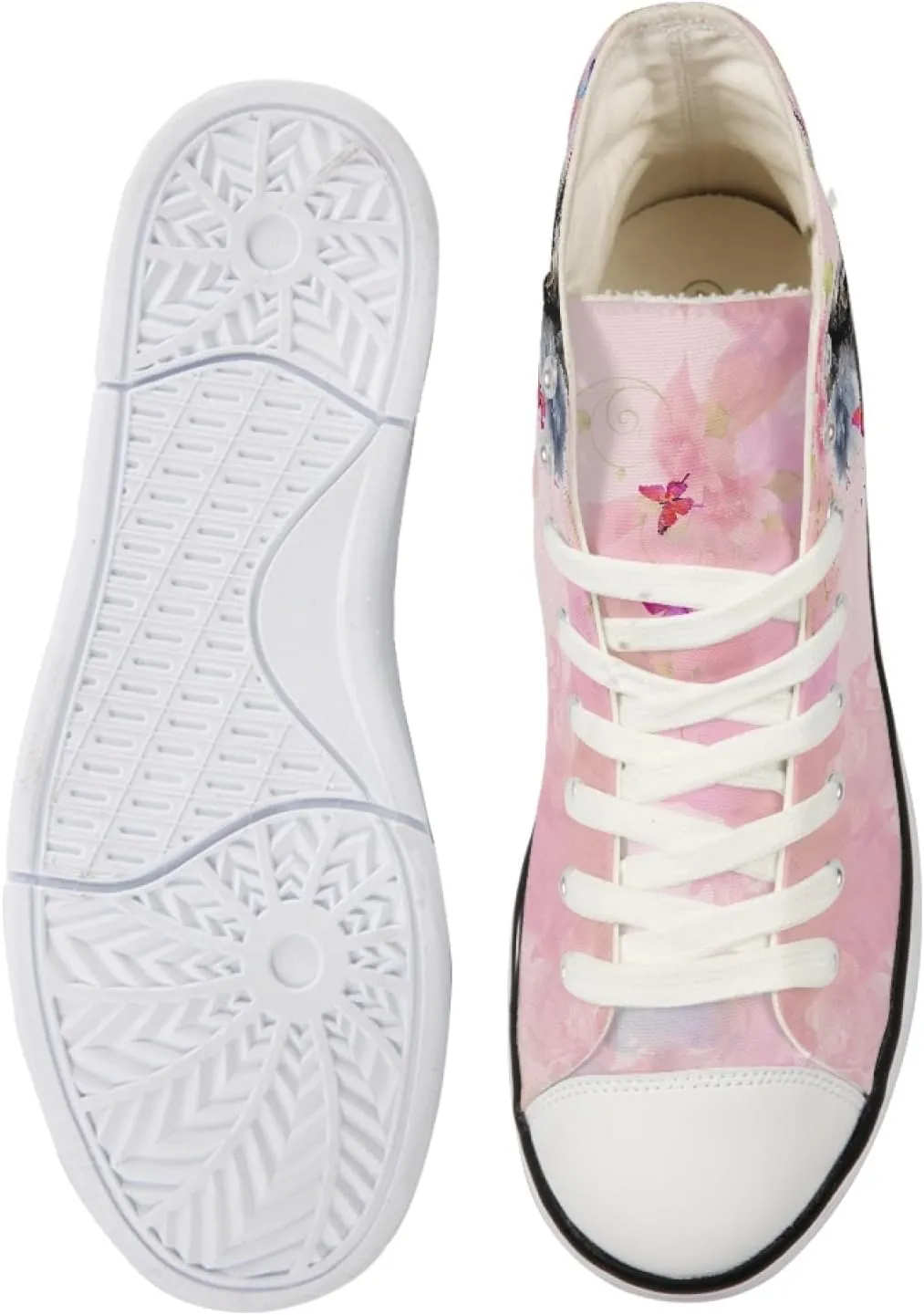 Micoklinlin Canvas Sneakers Women Novelty Canvas Shoes Girls High Top Running Shoes Lace Up Casual Classic Walking Shoes