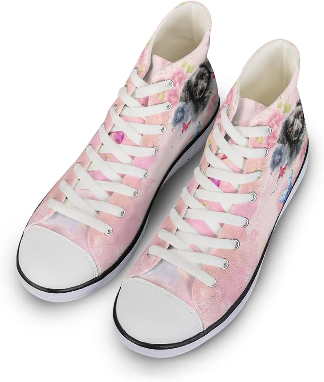 Micoklinlin Canvas Sneakers Women Novelty Canvas Shoes Girls High Top Running Shoes Lace Up Casual Classic Walking Shoes
