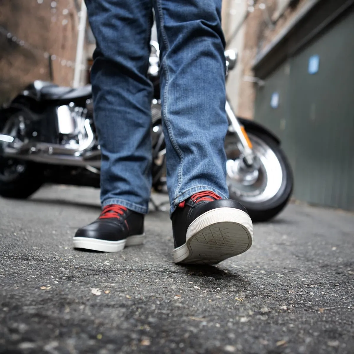 Milwaukee Leather Men's Motorcycle Reinforced Street Biker Casual Riding Shoes Leather Suede Canvas - 14