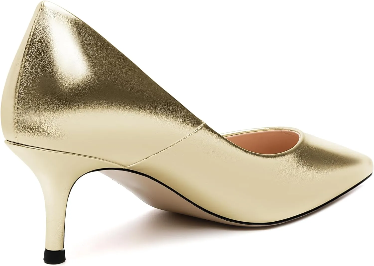 MOVINSTEPS Closed Pointed Toe Low Heels Pumps for Women Comfortable Classic Wedding Business Dressy Shoes 2.5 Inch
