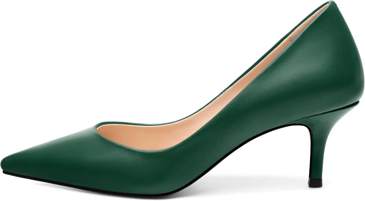 MOVINSTEPS Closed Pointed Toe Low Heels Pumps for Women Comfortable Classic Wedding Business Dressy Shoes 2.5 Inch
