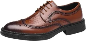 New Business Shoes Classic Lace-up Formal Tuxedo Shoes Men's Leather Dress Shoes Formal Work Shoes Modern Breathable Business Casual Comfort Formal Shoes