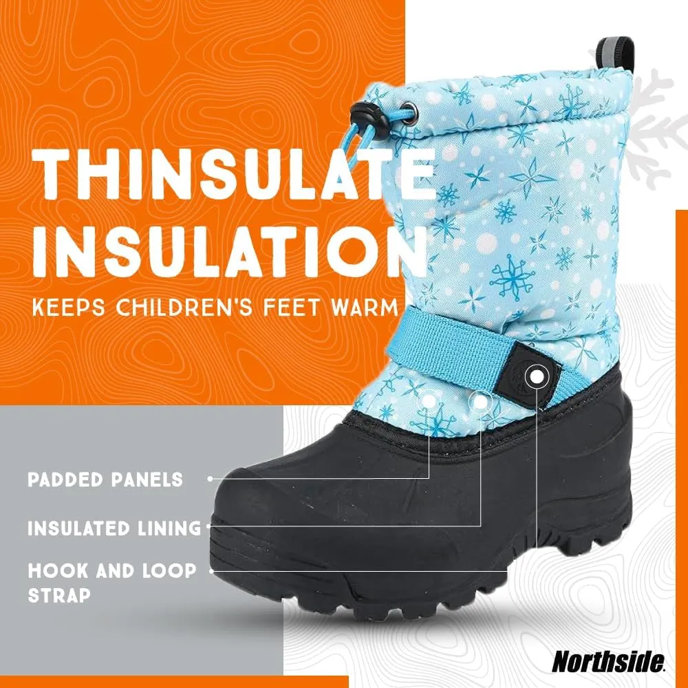 Northside Frosty Insulated Winter Snow Boots for Girls and Boys with Rugged, Water Resistant Nylon Upper, Quick-Drying Lining, Removable EVA Insole, and Durable TPR Outsole