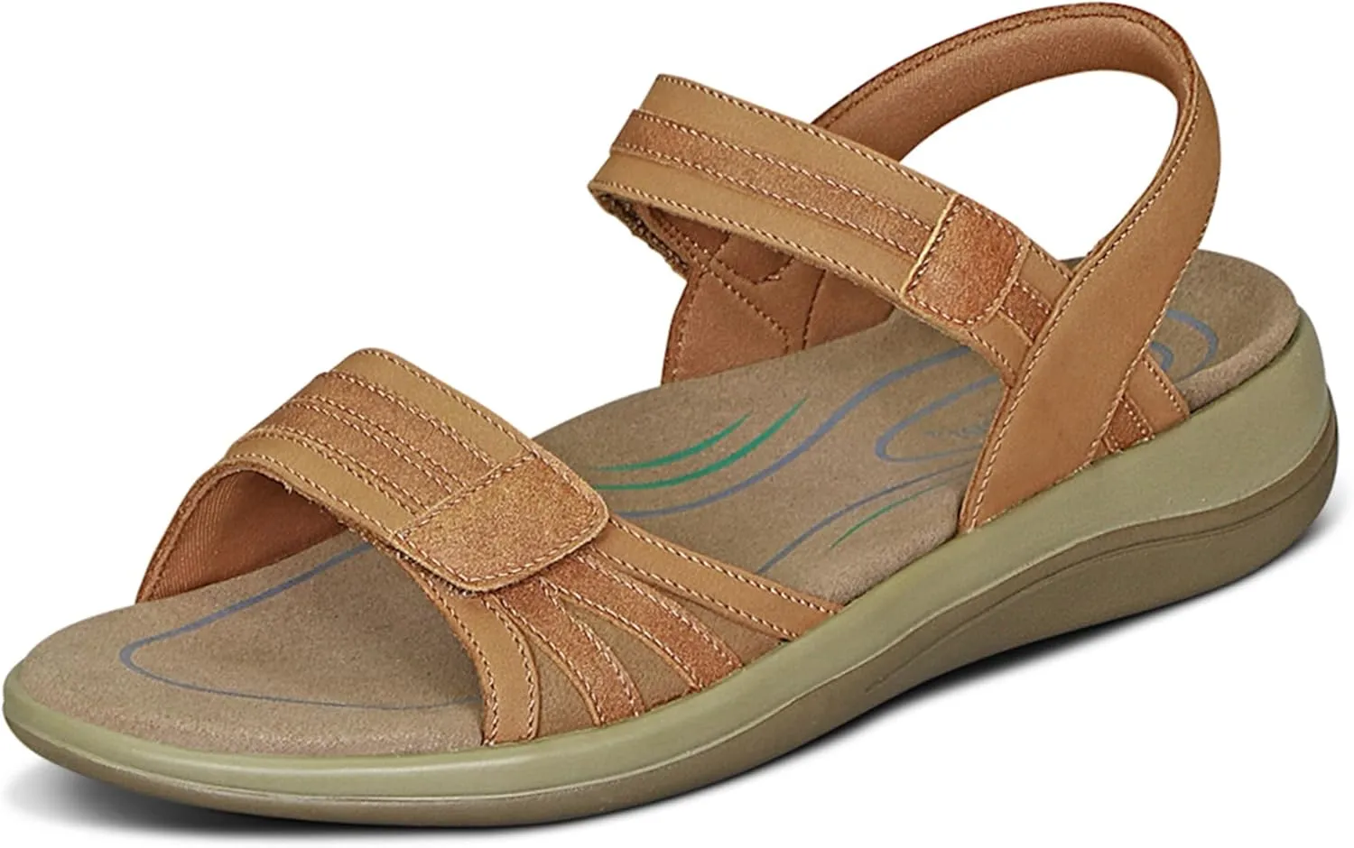 Orthofeet Women's Orthopedic Leather Adjustable Paloma Sandals