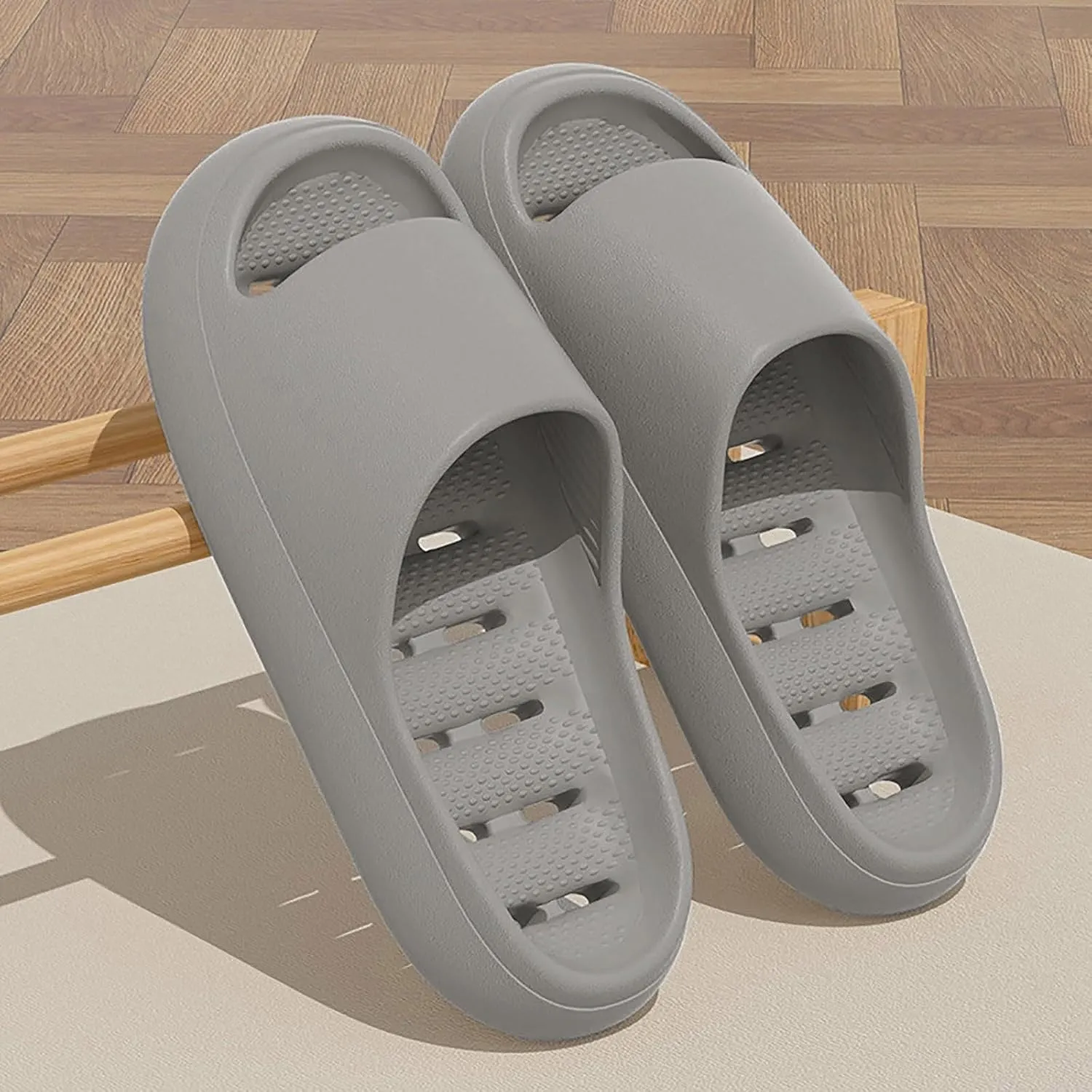 Pillow Slippers for Women Non Slip Indoor Home House Beach Shoes Slim Sandals Shower Slides for Women