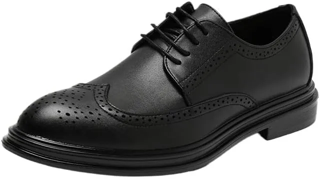 Platform Non Slip Loafers Comfy Breathable Leather Shoes Men's Formal Oxfords Shoes for Formal Occasions