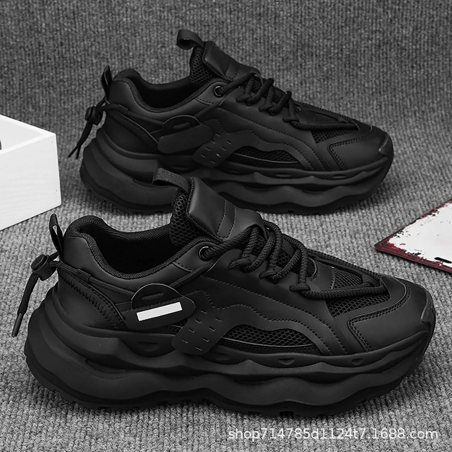 Platform Sneakers for Women Running Shoes for Men Men's Casual Dress Sneakers Wide Toe Box Trendy Casual Loafers for Women 2024 Black Sneakers for Men