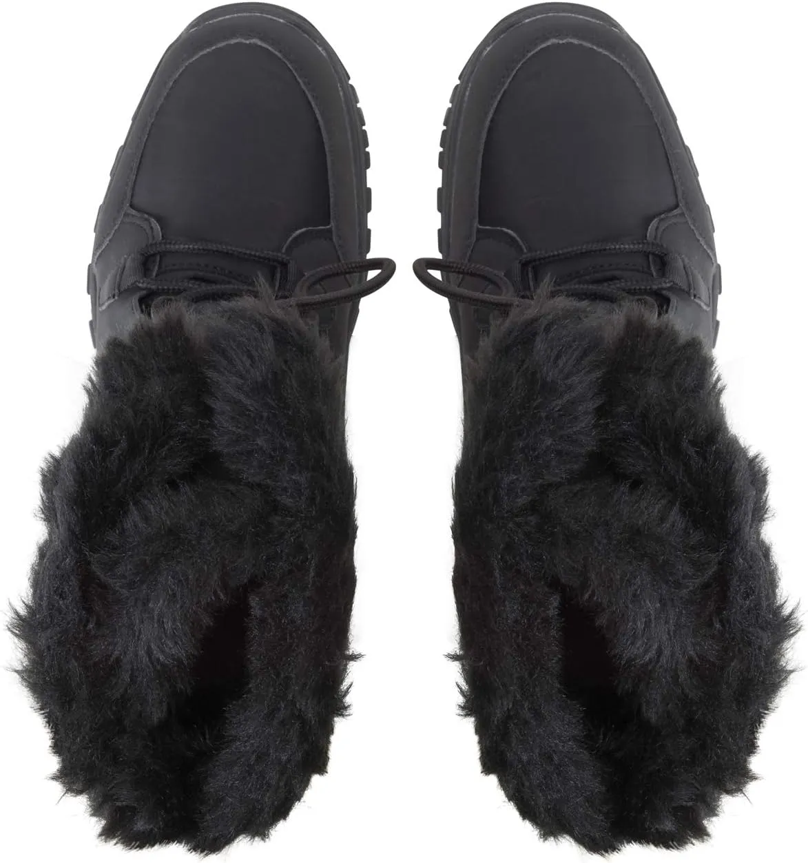 POLAR Womens Quilted Faux Fur Cuff Winter Duck Rubber Sole Durable Snow Rain Outdoor Boots
