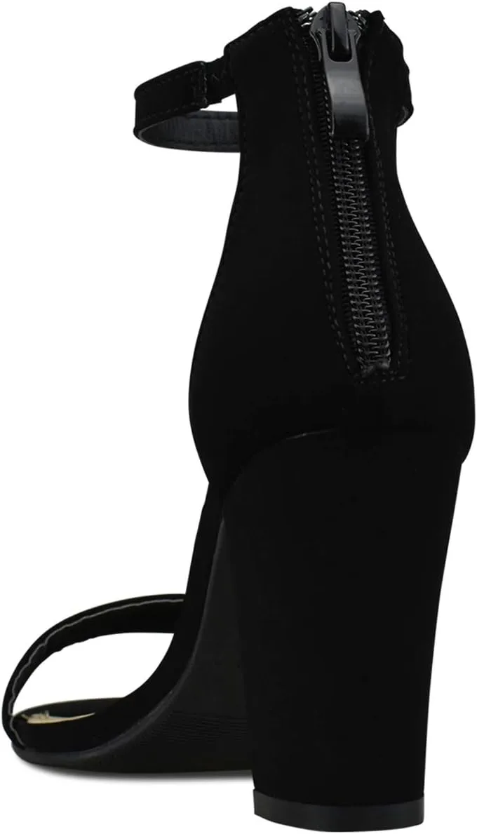 Premier Standard - Women's Strappy Chunky Block High Heel - Formal, Wedding, Party Simple Classic Pump
