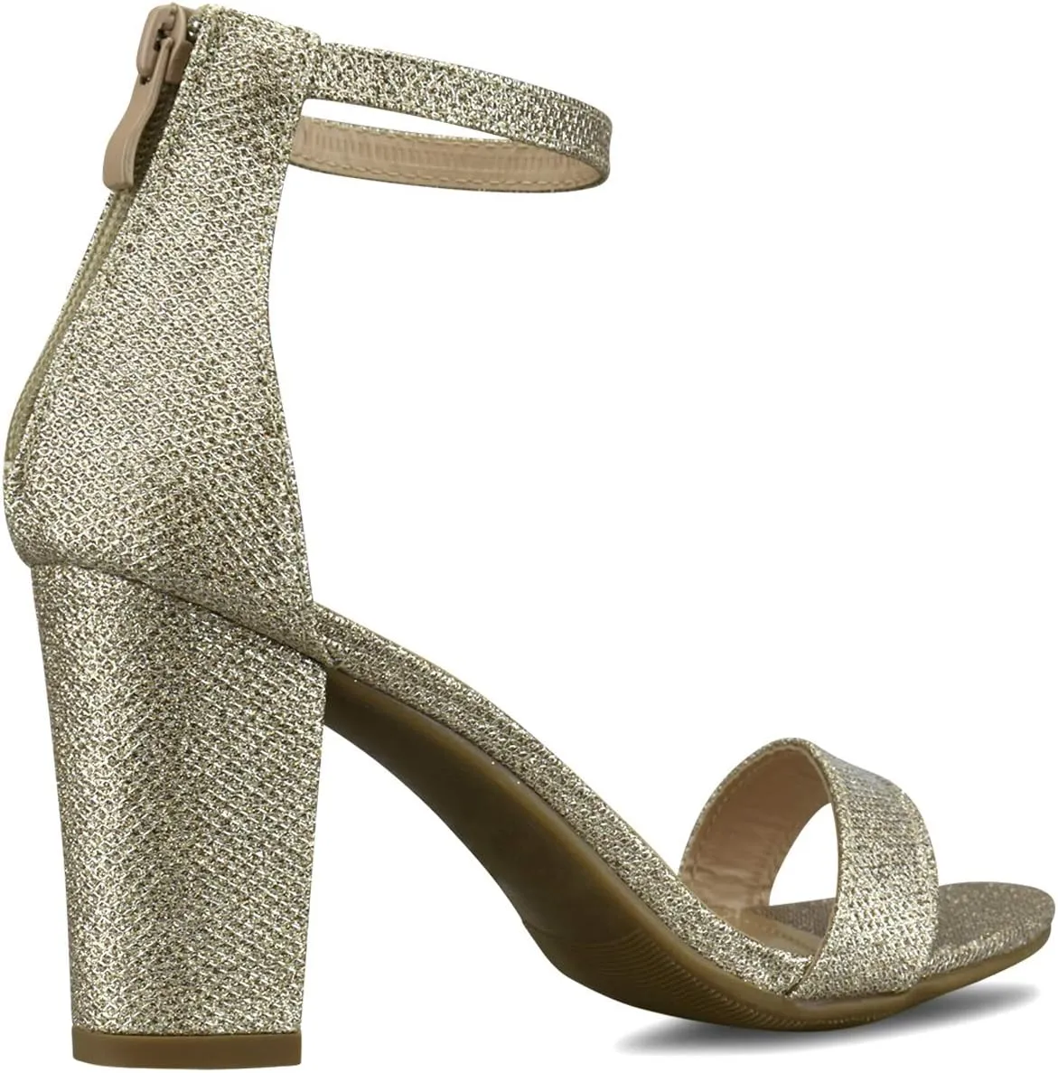 Premier Standard - Women's Strappy Chunky Block High Heel - Formal, Wedding, Party Simple Classic Pump