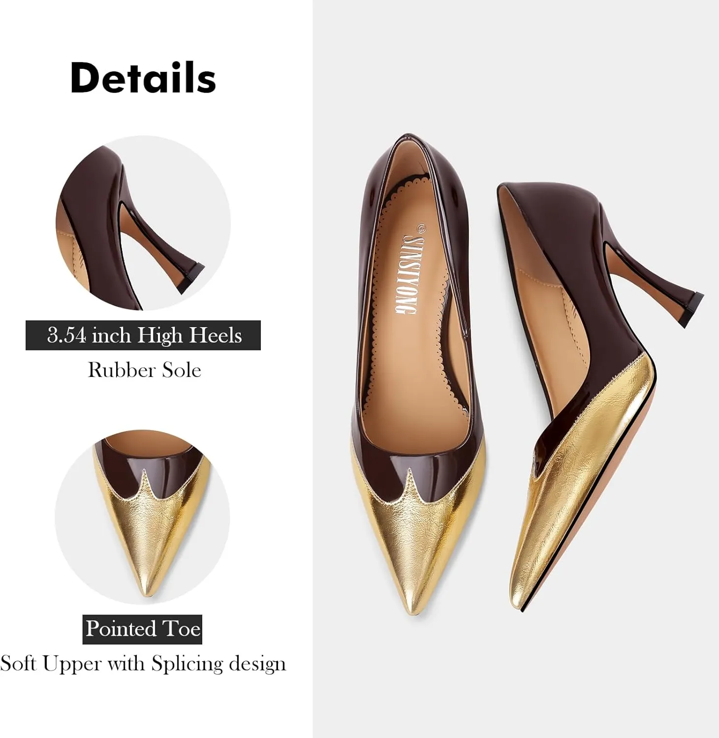 Pumps for Women Pointed Toe High Stiletto Heels Comfortable Elegant Dress Work Shoes