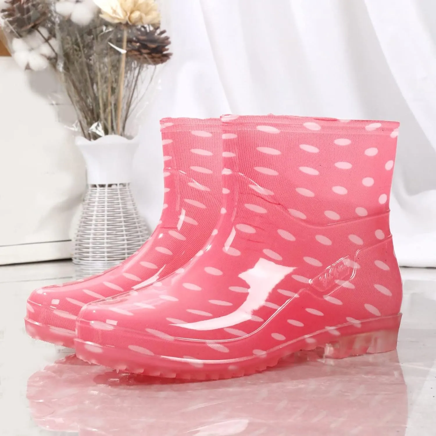 Rain Boots Women Wide Feet Mens Grounded Footwear Small Heel Booties Non Slip Work Barefoot Shoes Women's Mid Calf Rain Boots Waterproof Fashion Womens Chelsea Boots