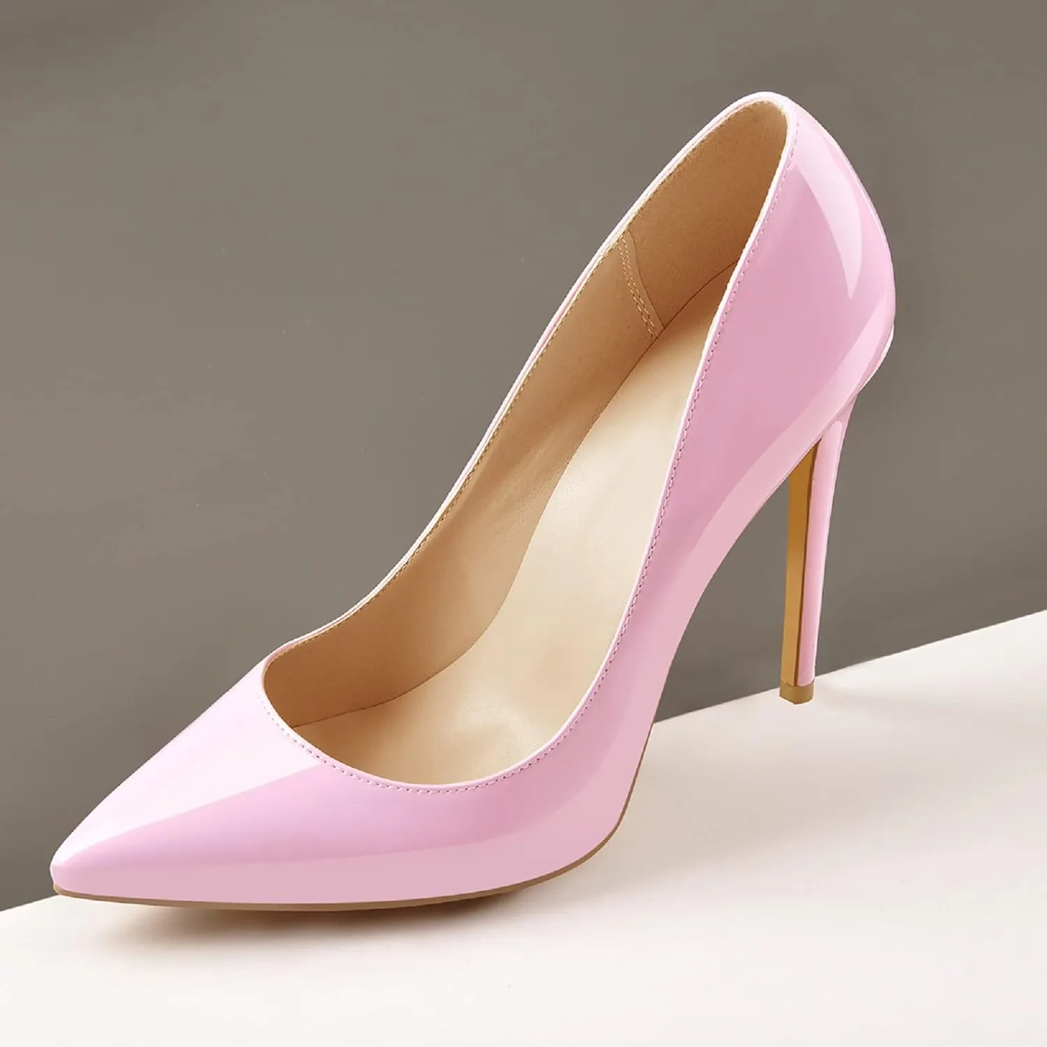 Richealnana Women's Classic Pumps Pointed Toe Sexy 4.7 Inches High Heels