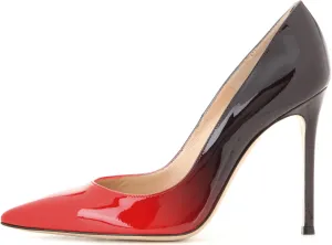 SAMMITOP Women's Pointed Toe High Heel Pumps 10cm Classic Stiletto Suede Shoes