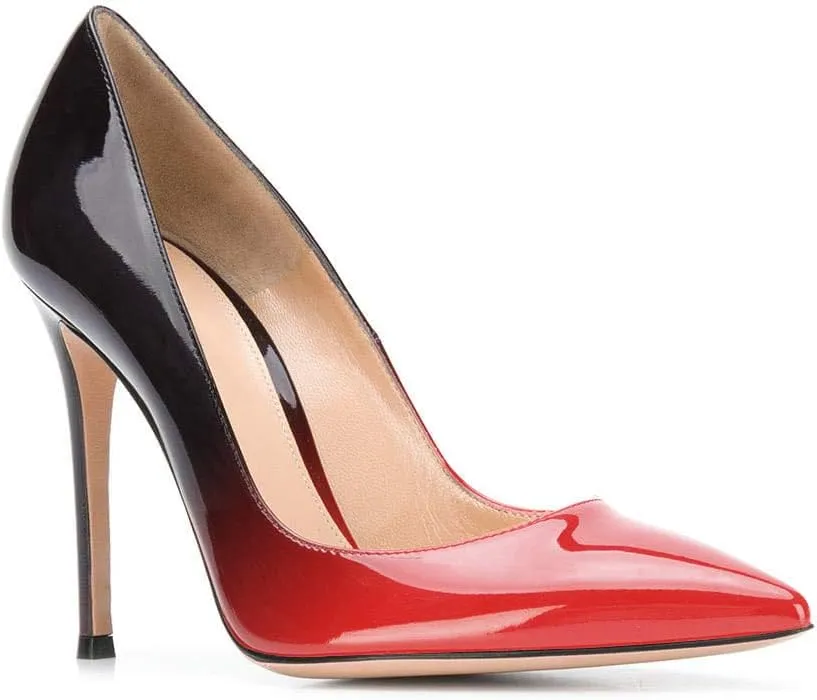 SAMMITOP Women's Pointed Toe High Heel Pumps 10cm Classic Stiletto Suede Shoes