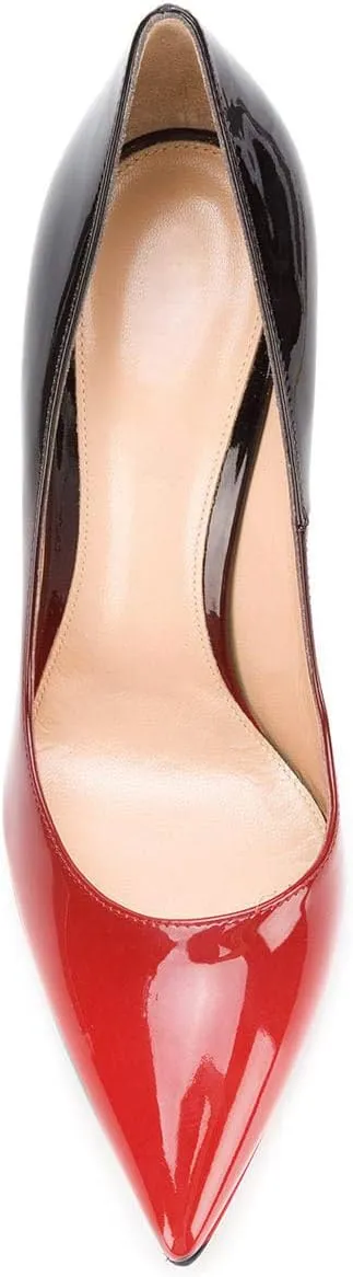 SAMMITOP Women's Pointed Toe High Heel Pumps 10cm Classic Stiletto Suede Shoes