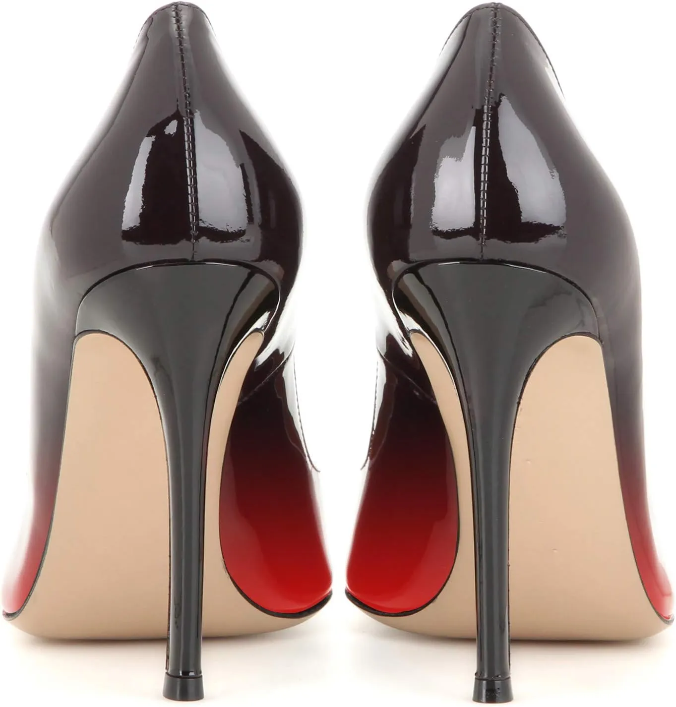SAMMITOP Women's Pointed Toe High Heel Pumps 10cm Classic Stiletto Suede Shoes