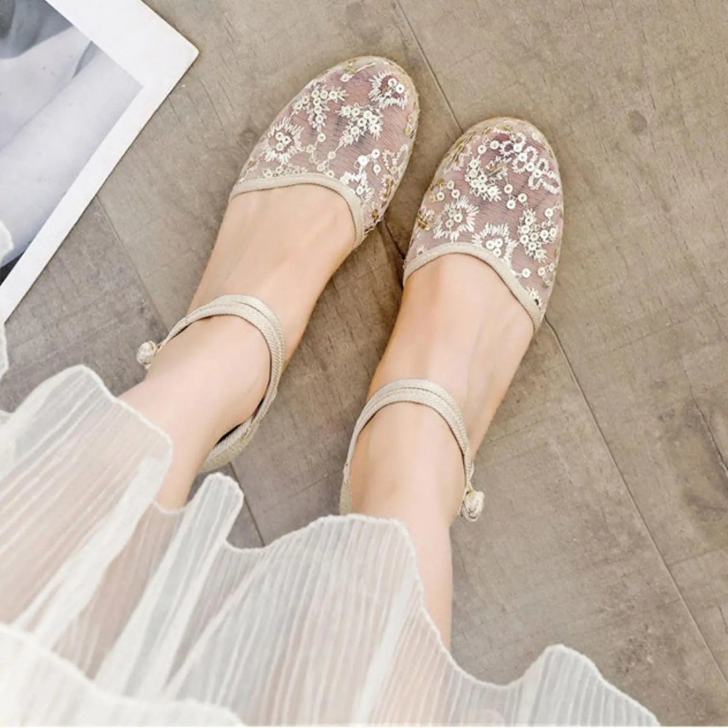 Sandals for Women 2025 Ankle Buckle Strap Closed Toe Wedge Sandals Platform Wedge Sandal Casual Espadrilles Wedge Sandal