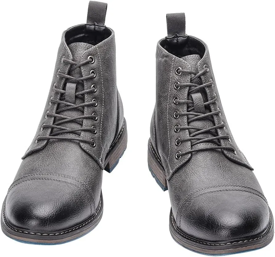 Santimon Men's Oxfords Boots Dress Casual Leather Chelsea Boots Fashion Formal Tuxedo Ankle Boot for Men