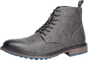 Santimon Men's Oxfords Boots Dress Casual Leather Chelsea Boots Fashion Formal Tuxedo Ankle Boot for Men