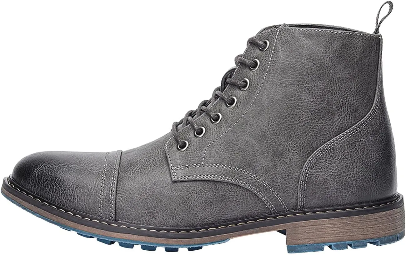 Santimon Men's Oxfords Boots Dress Casual Leather Chelsea Boots Fashion Formal Tuxedo Ankle Boot for Men