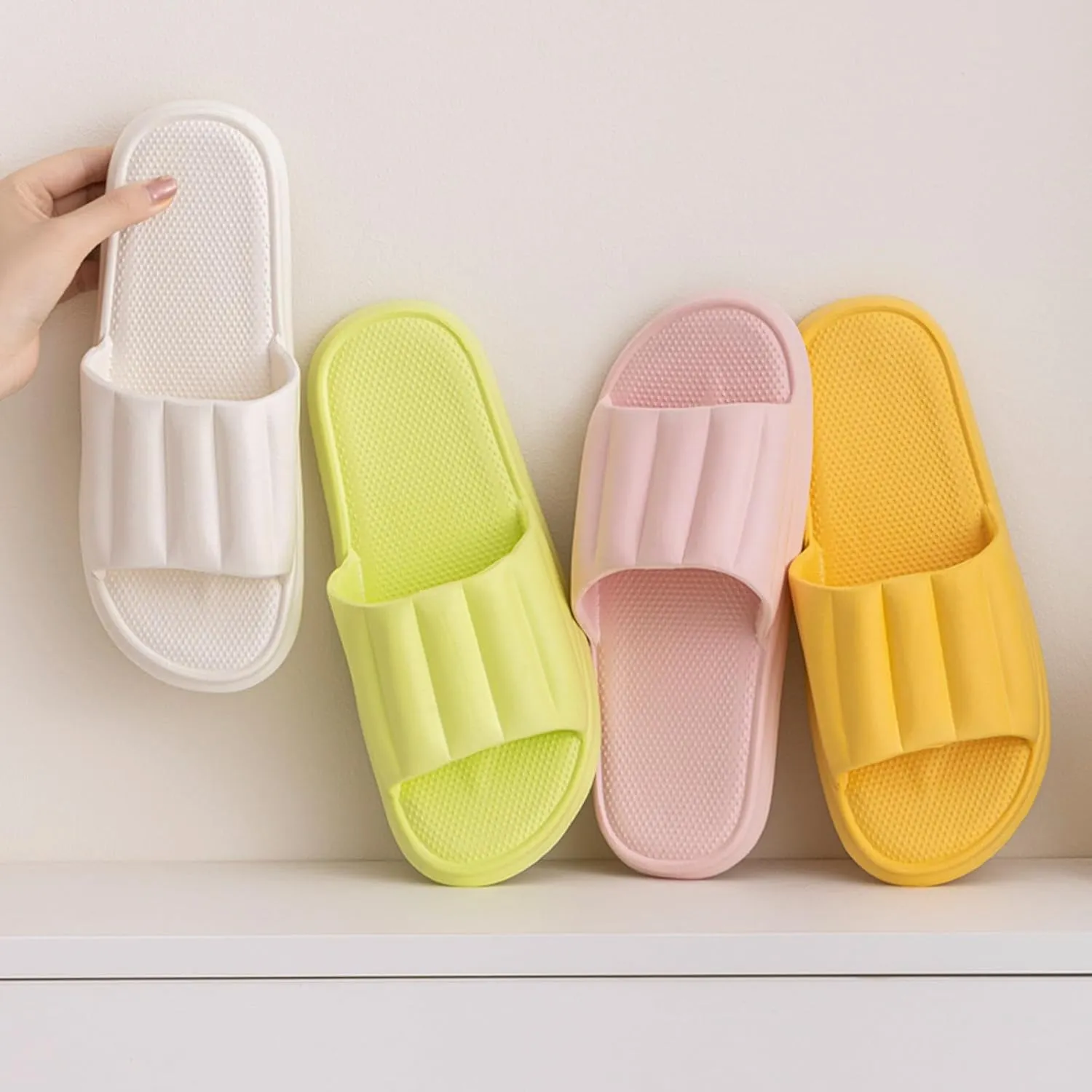 Shower Sandals Women's Slippers with Arch Support Shower Shoes for Living Room Pool Beach Spa Public Showers