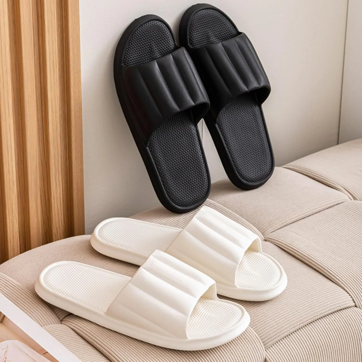 Shower Sandals Women's Slippers with Arch Support Shower Shoes for Living Room Pool Beach Spa Public Showers