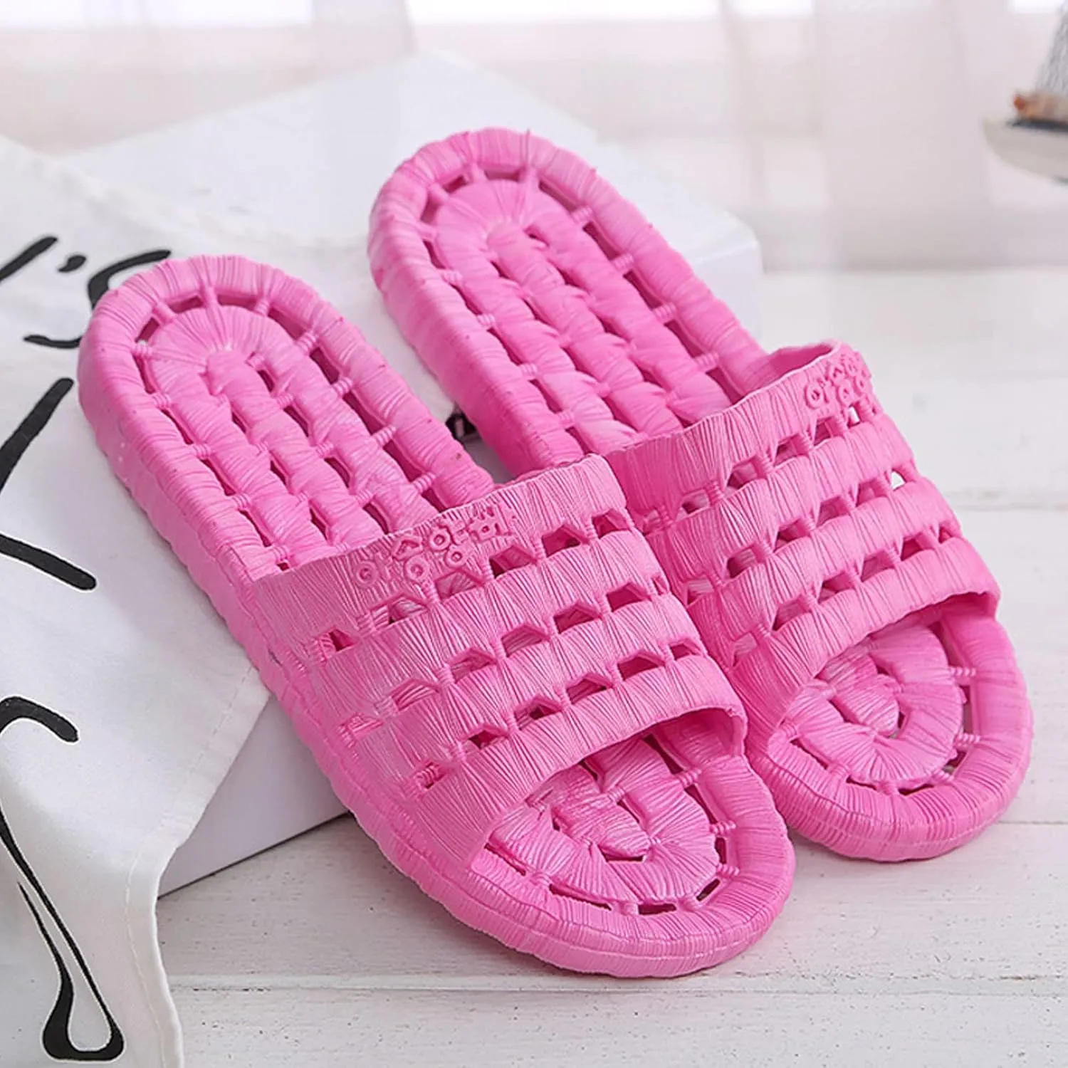 Shower Shoes Shower Shoes with Drainage Holes House Slippers Non Slip Quick Drying Cloud Slides for Women with Arch Support