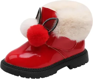 Snow Boots for Girls Snow Boots Little Girls Warm Winter Comfy Cute Durable Outdoor Princess Ankle Boots