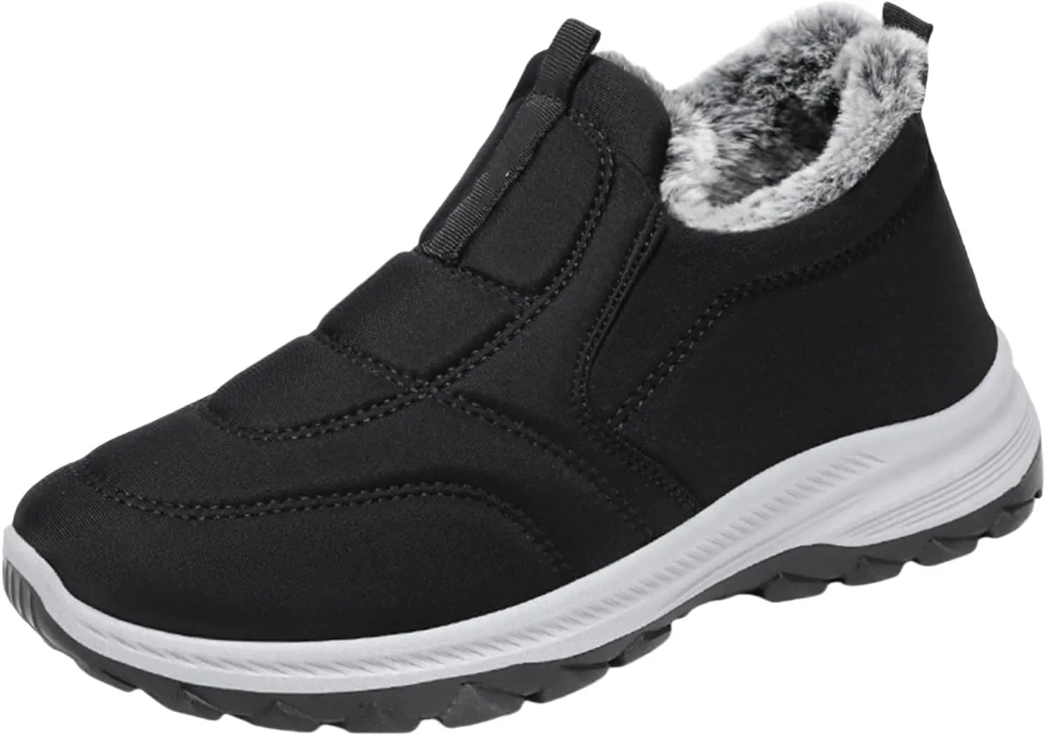 Snow Boots for Women Wide WidthPlush Lined Snow Boots Womens Fur Lined Ankle Boot Barefoot Shoes Grounded Footwear Hiking House Shoes for Women Mens Snow Booties